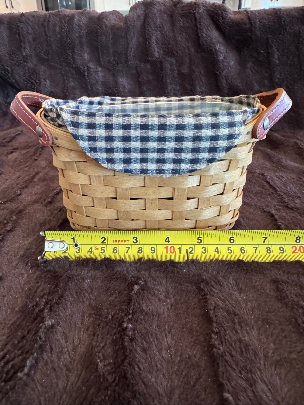 Longaberger Journal Basket Set w/Protector, Liner and Leather Handles 2007 - Picture 3 of 10